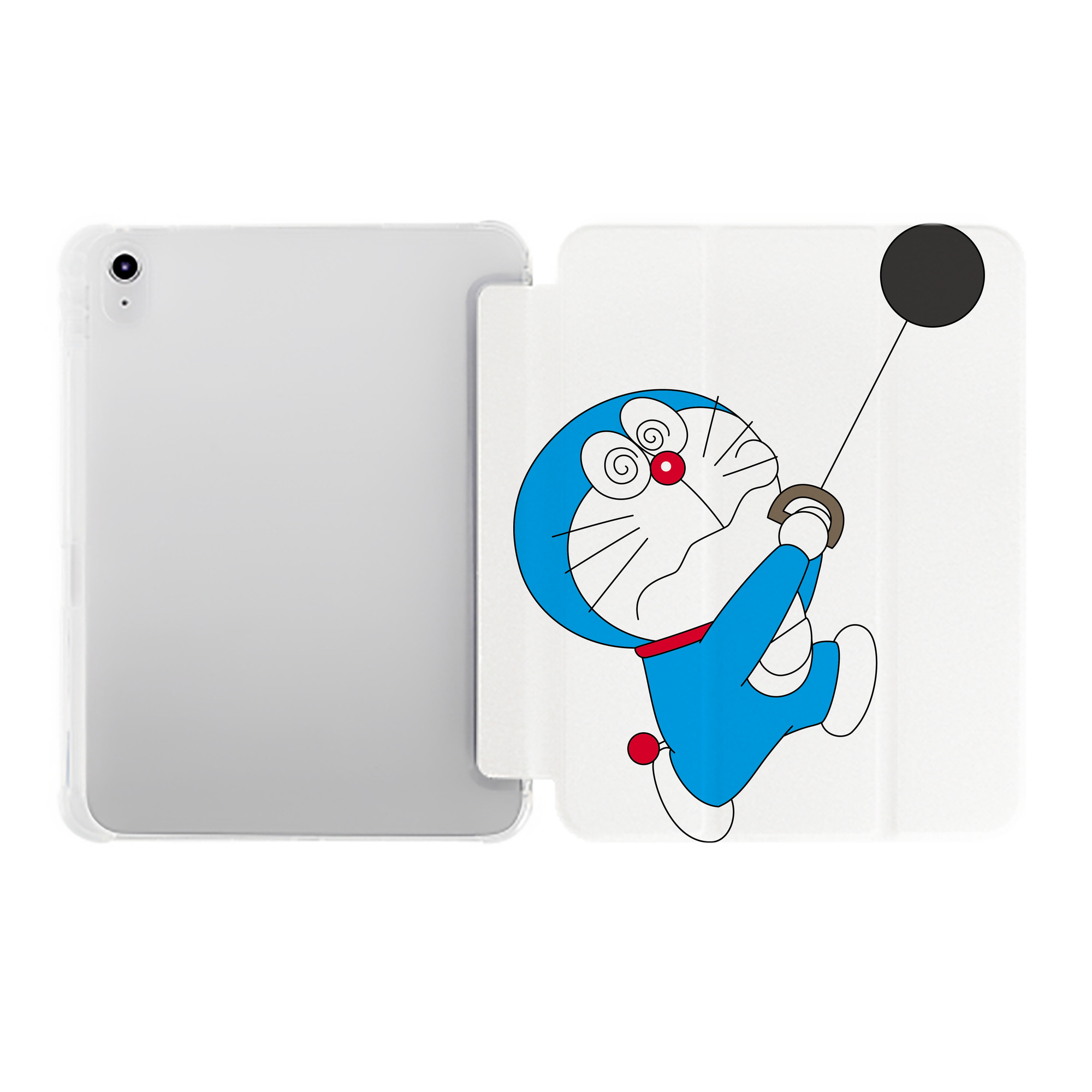 （画像用） ドラえもん Doraemon IPad ケース ペン収納付き 三つ折りスタンド PUレザー×シリコン 対応機種9.5/10.5/10.9インチ